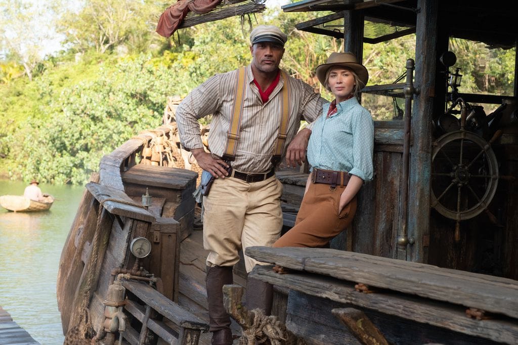 Os protagonistas de Jungle Cruise.
