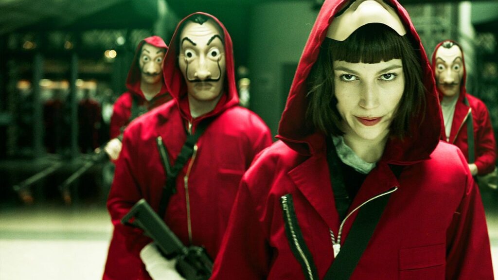 Elenco da primeira temporada de La Casa de Papel.