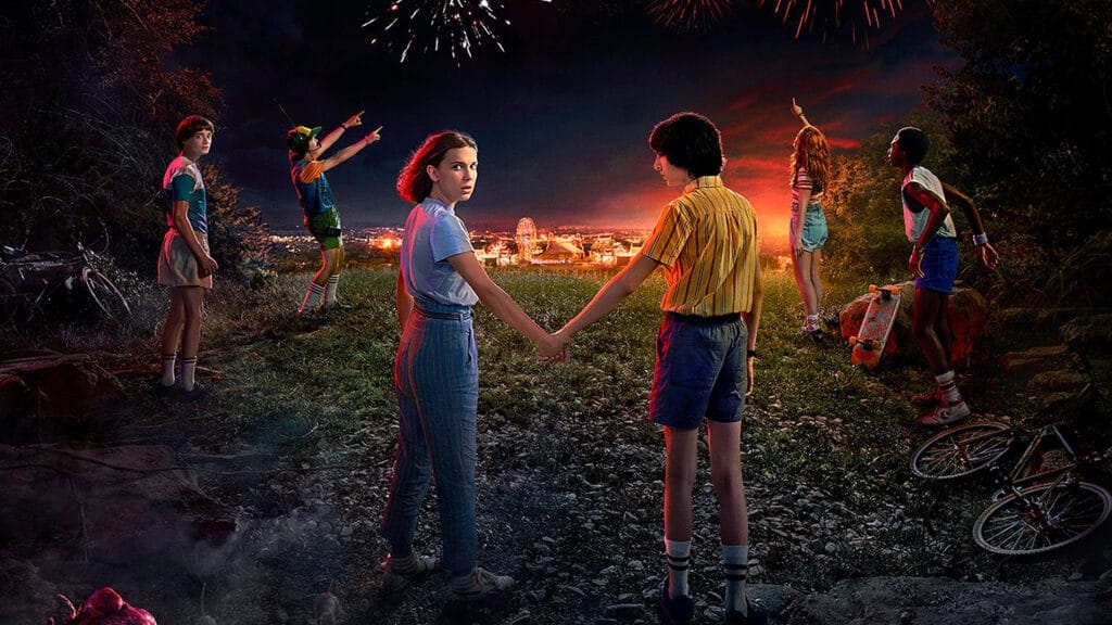 Personagens na nova temporada de 'Stranger Things'.
